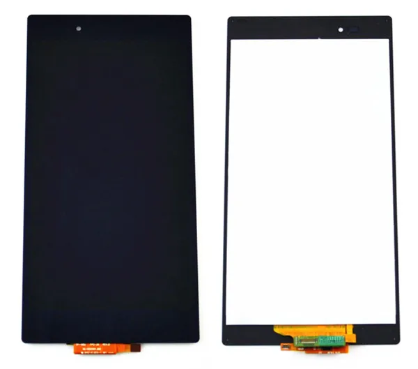 

50pcs/lot  LCD Screen With Touch Screen Digitizer Assembly Black+AdhesiveFor Sony Xperia Z Ultra XL39h XL39 C6833 C6802