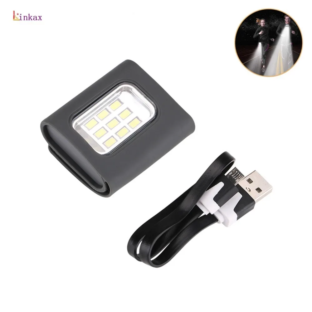 

9 x SMD LED Safety Running Light Built-in Rechargeable Battery Lamp with Magnetic Strap 4 Lighting Modes Flashlight For Cycling