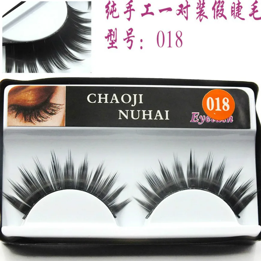 

2019 SELL 1 Pair Dense Black Stalk Eyelashes Korea NaturalNaked Makeup Long False Eyelash Handmake Eye Lashes Makeup Kit GNM#018