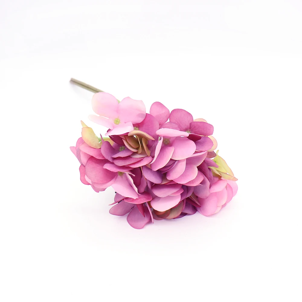 Искусственная Гортензия Шелковый цветок DIY декоративный цветочный букет diy Свадебная вечеринка день рождения гостиная украшение букет невесты - Цвет: purple