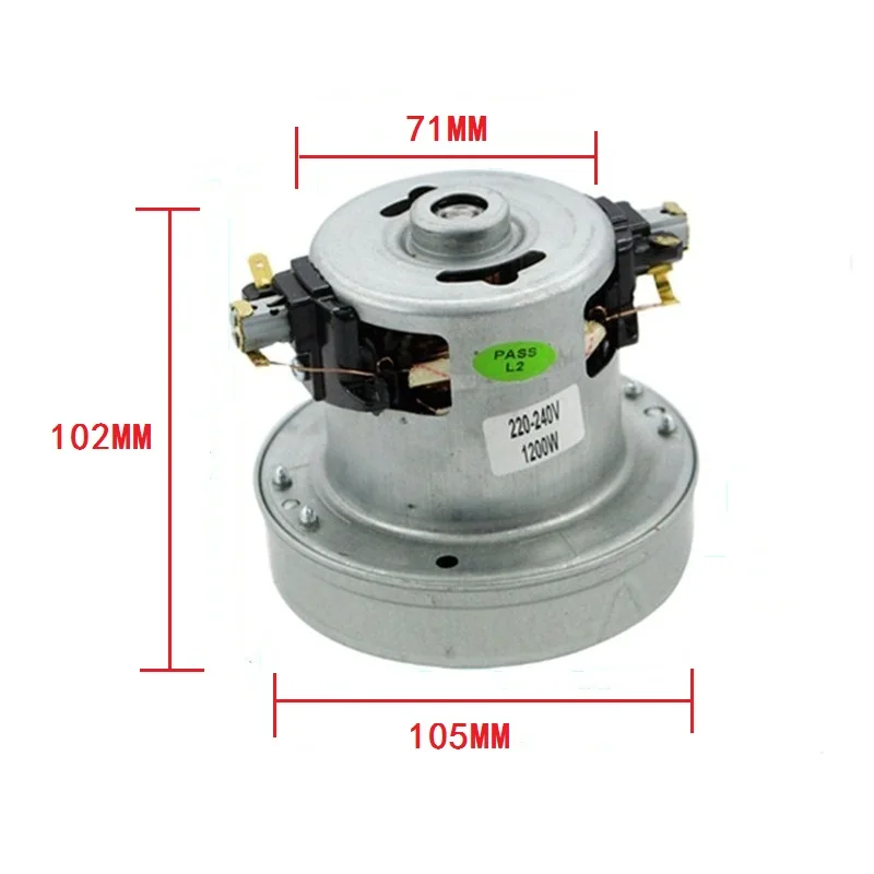 220v 1200w Vacuum Cleaner Motor 105mm Diameter Large Power For Philips