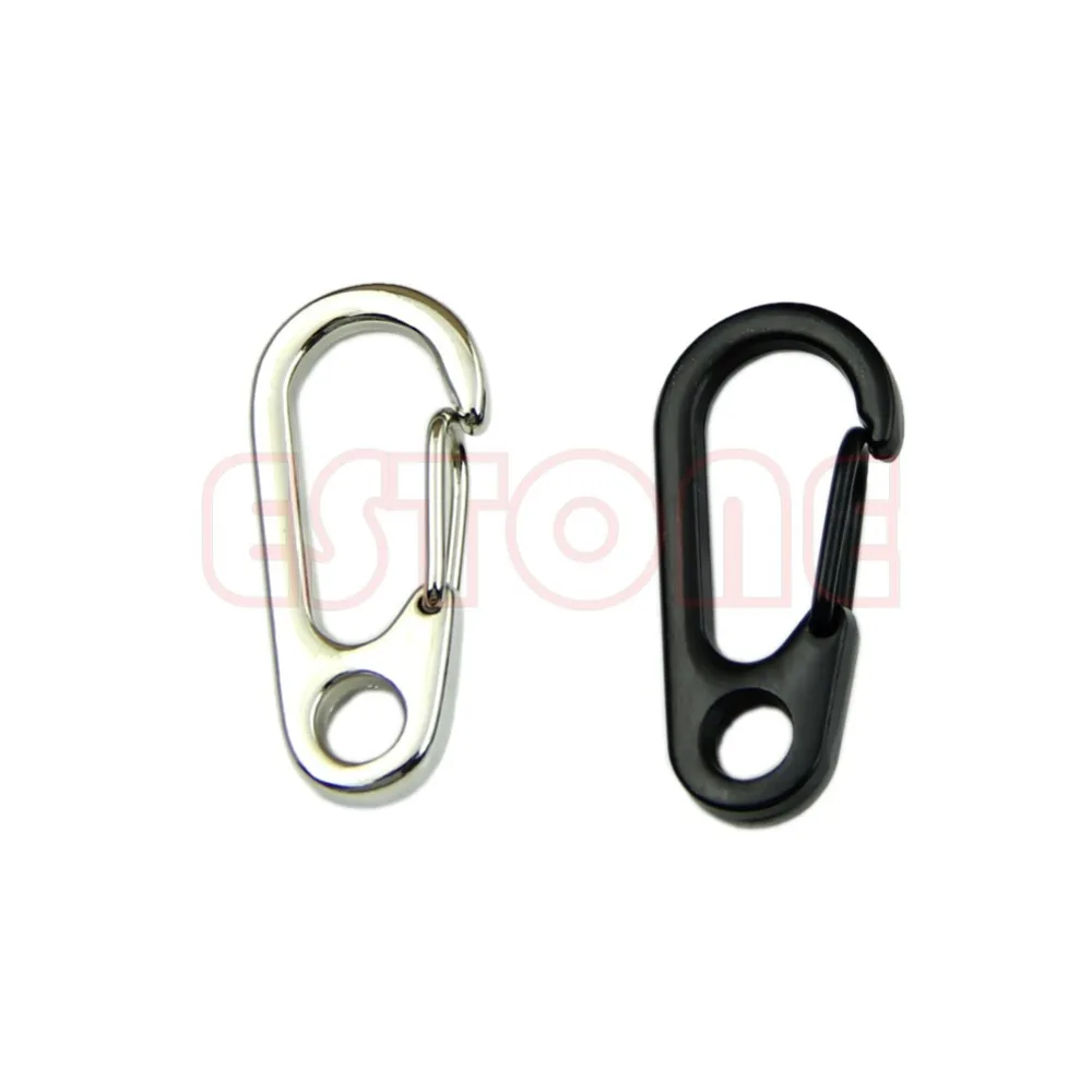 

2pcs Stainless Steel Split Keychain Key Ring Clasps Clips Hook T15