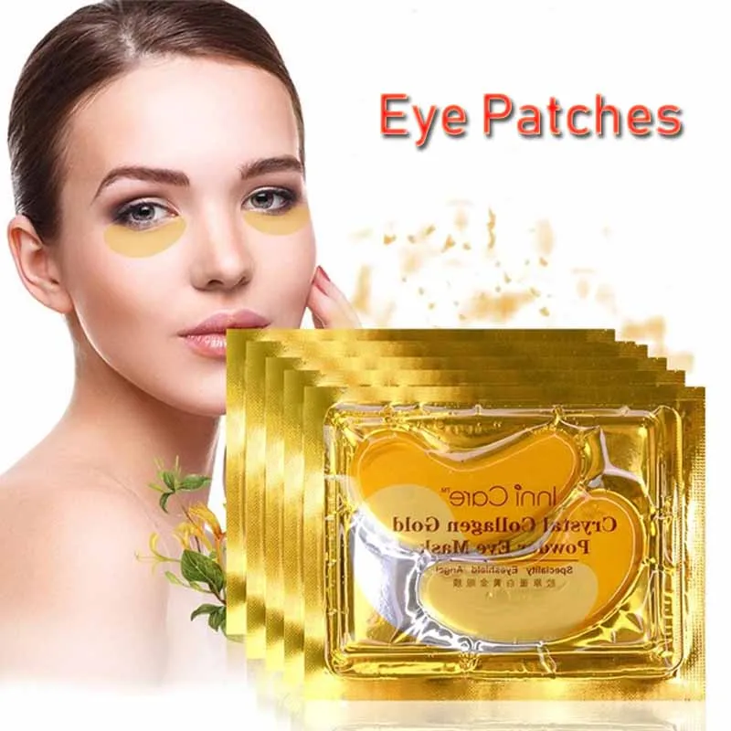 

20pcs Gold Crystal Collagen Eye Mask Eye Patches Eye Mask For Face Care Dark Circles Remove Gel Mask for the Eyes Ageless