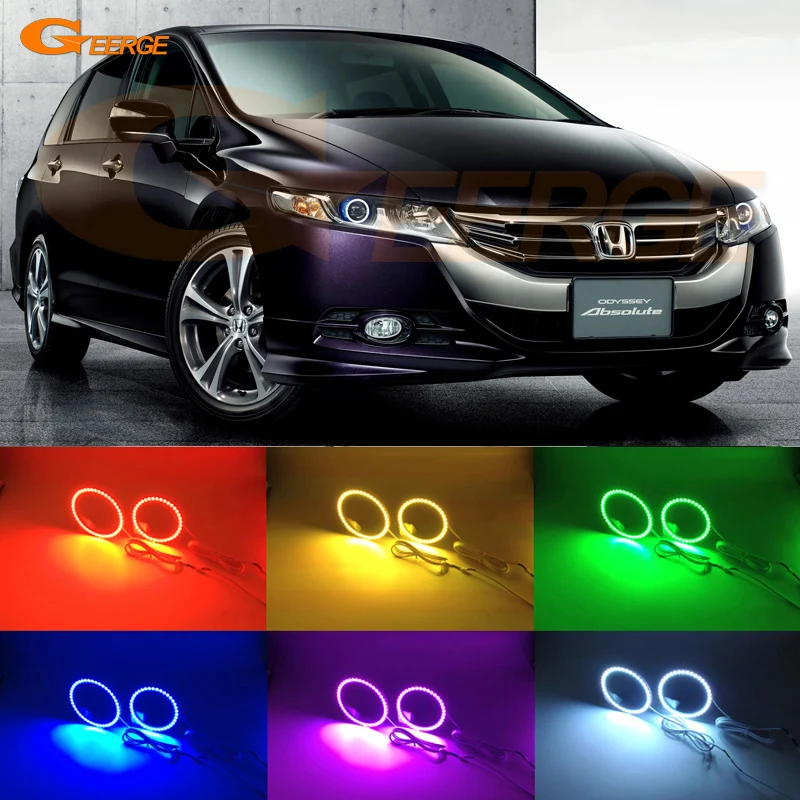 

For honda Odyssey RB3 RB4 2008-2013 Excellent Angel Eyes Multi-Color Ultra bright RGB LED Angel Eyes kit Halo Ring