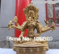 

00940 Tibet Buddhism Fane Bronze gild Usnisa-sitatapatra Kwan-Yin Buddha statue