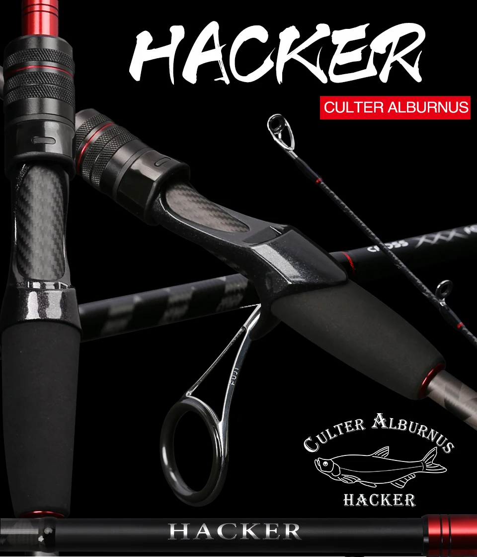 Tsu novo hacker carbono vara de pesca