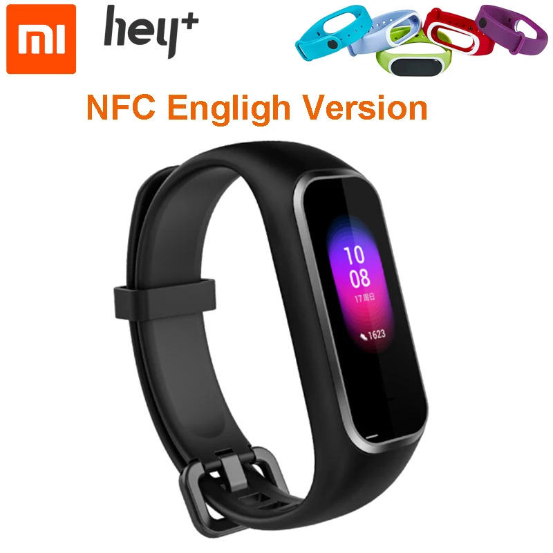 Смарт часы Xiaomi Hey Plus Smartband с цветным AMOLED экраном 0 95 дюйма встроенным