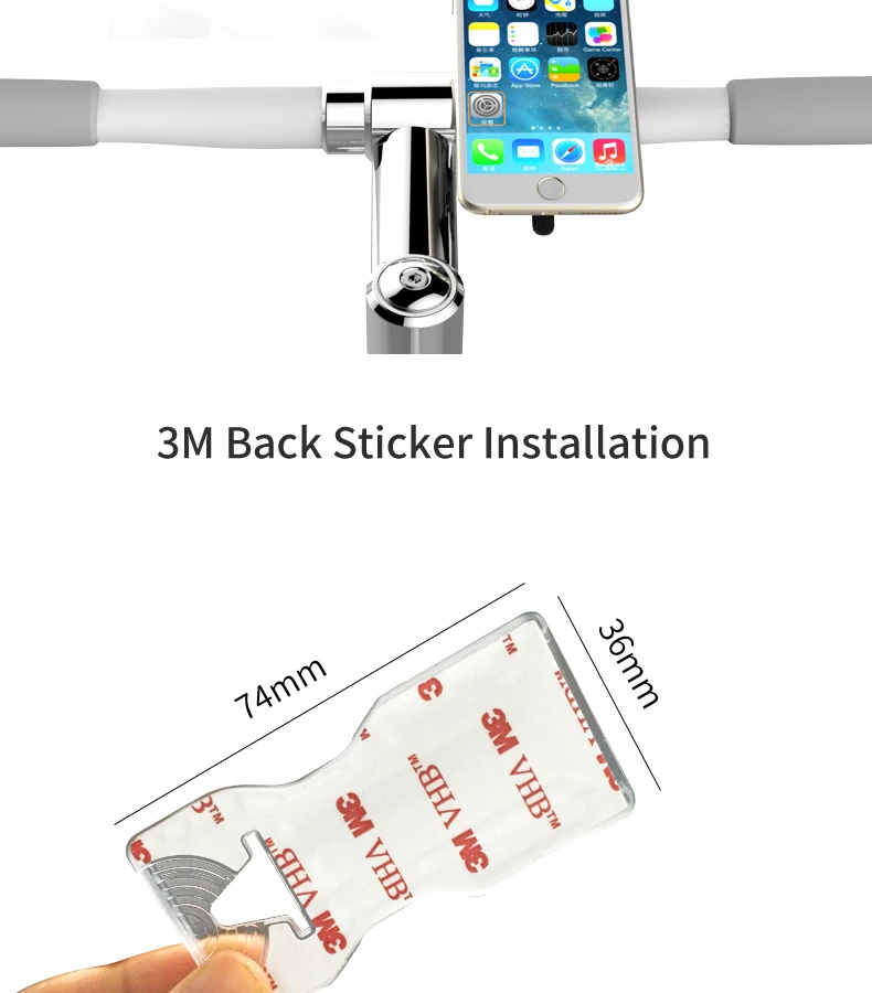 Perfect GACIRON High Quality Universal HandleBar Mount Road Bicycle Phone Holder with 3M Sticky Pad for Smart Phones Bike accessories 11