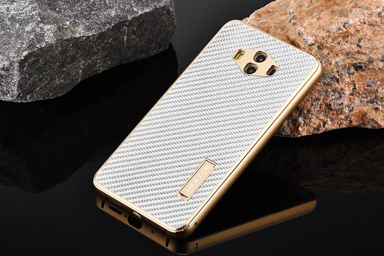 iMatch Luxury Aluminum Metal Bumper Carbon Fiber Back Cover Case for Huawei Mate 10