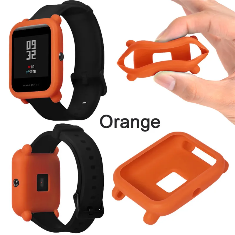 7 в 1 ремешок для смарт часов Xiaomi Huami Amazfit Bit BIP силиконовые полоски + мягкий чехол 5