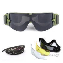 X800 военные очки 3 линзы тактические армейские солнцезащитные очки Пейнтбол страйкбол охотничьи боевые тактические очки