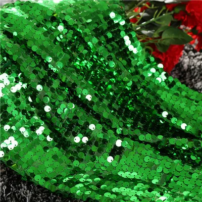5 ярдов свадебные фоны с блестками панели ткань материал высокой плотности красный фон с пайетками занавеска для Свадебные украшения - Цвет: Зеленый