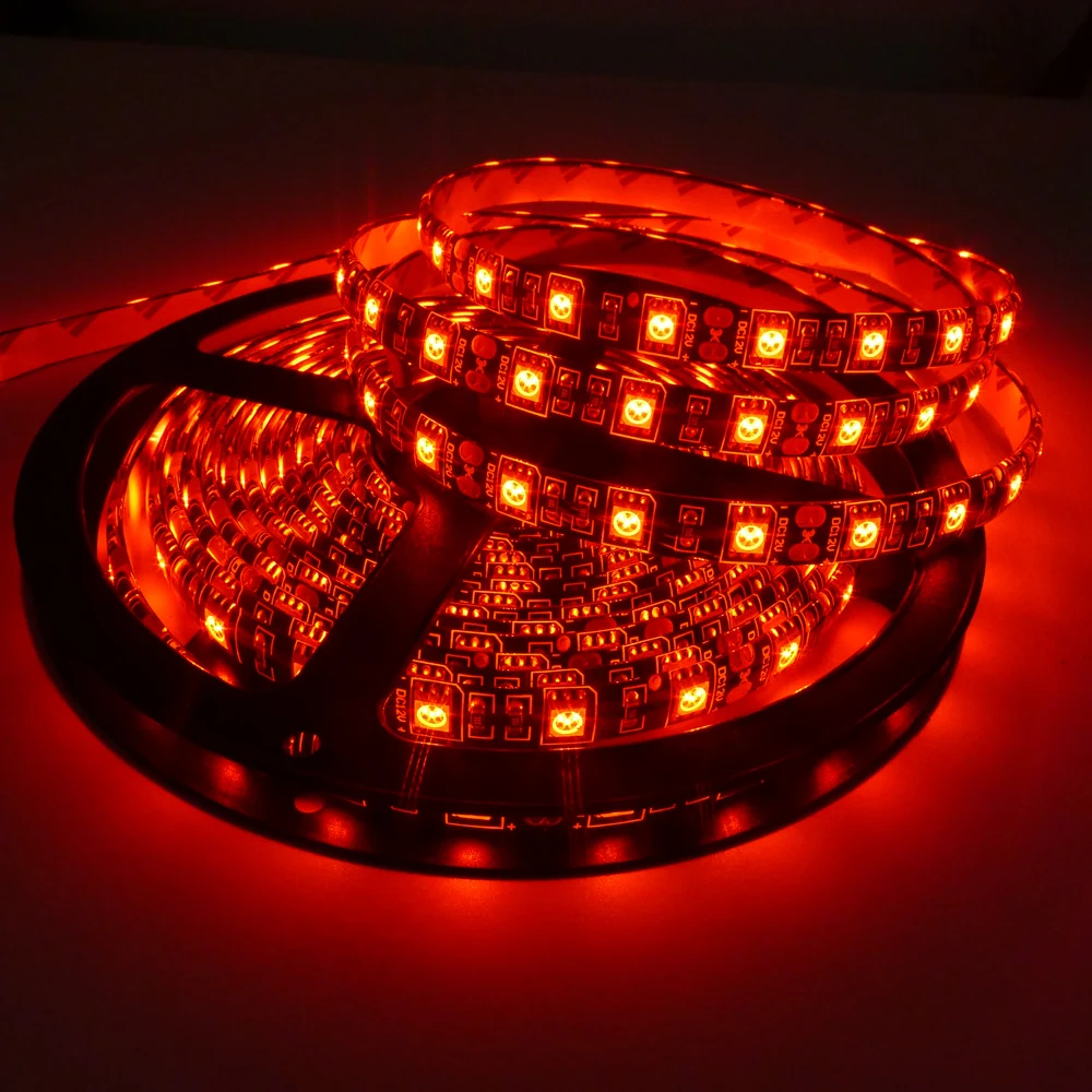 

16.4ft 5M 300 Leds 5050 Red SMD 60LED/M Silicon Coating Waterproof IP65 Flexible LED Strip Lights 12V