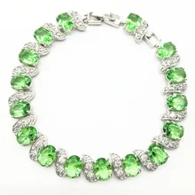 Королевский дизайн Кристально Белые покрытые браслеты для женщин светлого цвета зеленого яблока здоровья никель и свинец ювелирные изделия