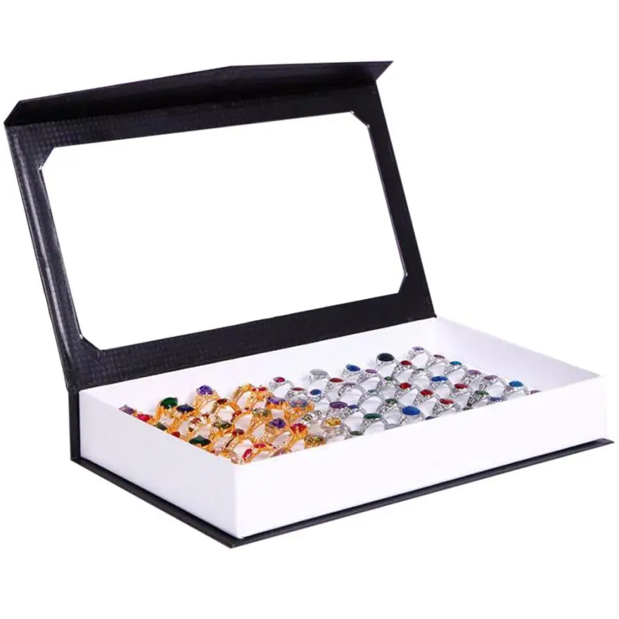 

GEMIXI High-grade 72 Slot Ring Box Velvet Jewelry Ring Display Case Box Jewelry Storage 4.23