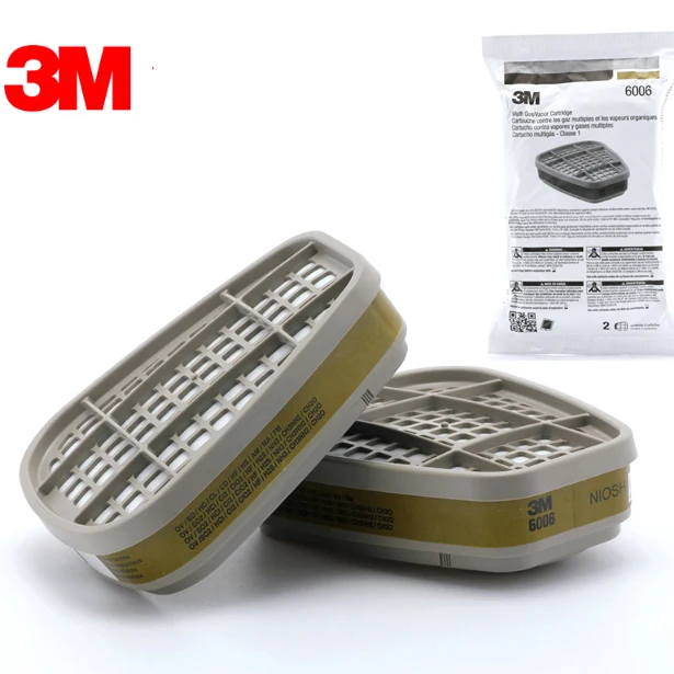 

3M 6006 gas mask filter Genuine guarantee Multi-purpose Welding Painting Chlorine gas protective mask filters 6200/7502 filter
