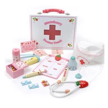 Детская игрушка «Доктор» набор инструмент для инъекций деревянная имитация реальной жизни медицина коробка игрушки для девочек подарки Домашний стетоскоп