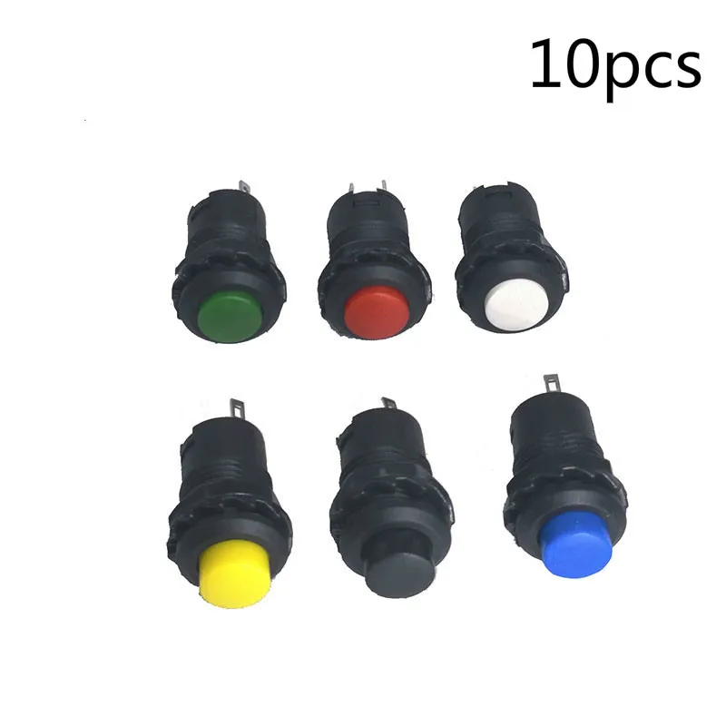 10 шт./лот DS-428/228 12 мм 2-контактный 250 В 1 5a самоблокирующийся кнопочный