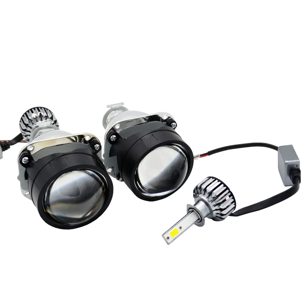 2 5 дюймовый H1 Bi проекционный объектив Cob Led DIY цвет подходит для H4 H7 мотоциклетная