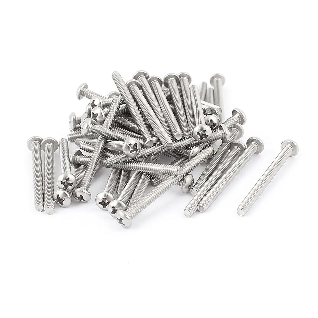 

#6-32 x 1 5/8 Inch Phillips Truss Head Bolts Machine Screws 50 Pcs