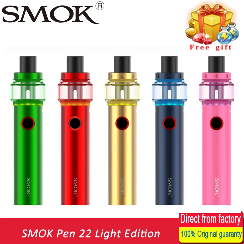 

Original Smok Vape Pen 22 Light Edition 1650mAh Battery 4ml Atomizer Vape Pen Mesh Strip Coil vs Vape pen 22/Stick prince kit