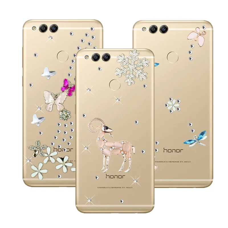 P smart Bling Rhinestone Case for Huawei Honor 20 pro 10 9X 8X 8C 8S 8A 7a Nova 6 5T 5 4 3i 3 P30 P20 lite Phone Shell Cover |