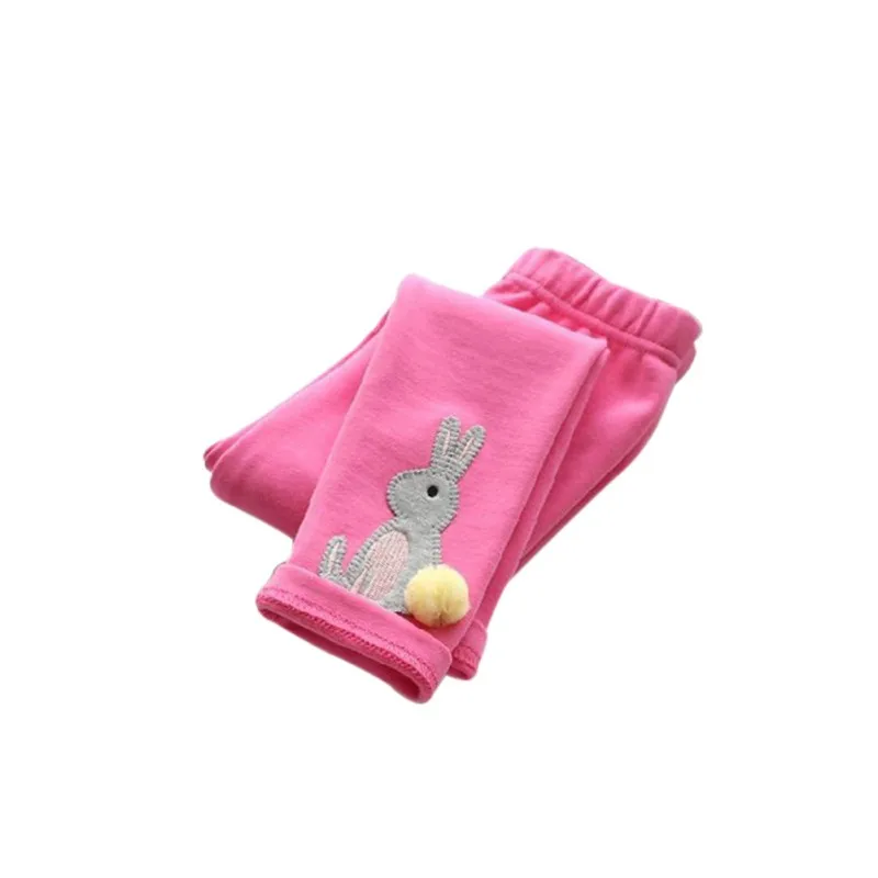 

Winter Trousers Baby Girls Cartoon Warm Thick Fleece Leggings Lined Pants