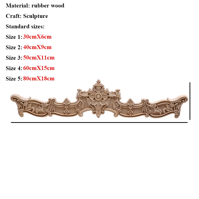 Floral Wood Carved Corner Applique Vintage Decal For Furniture Cabinet Door Frame Wall Ornament Crafts