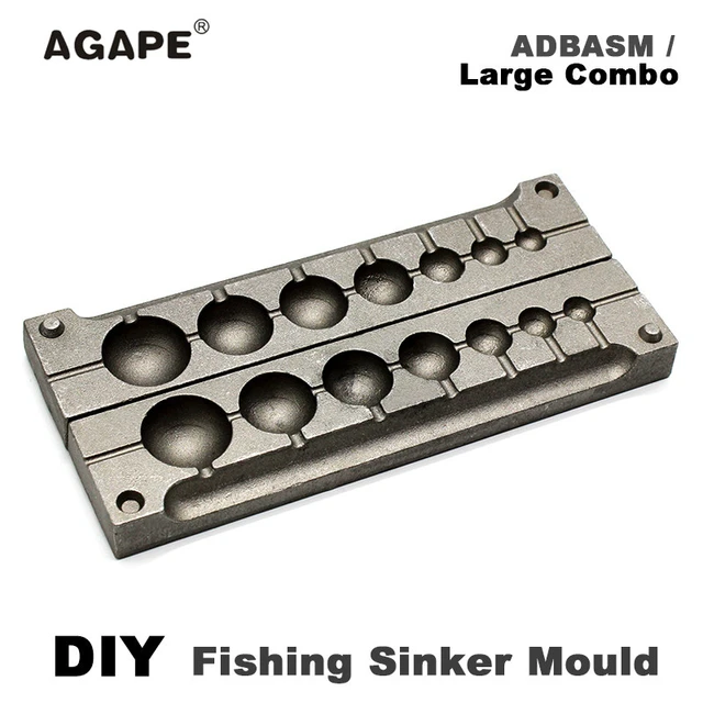 Agape DIY Carp Fishing Tackle Ball Sinker Mould ADBASM/Large Combo