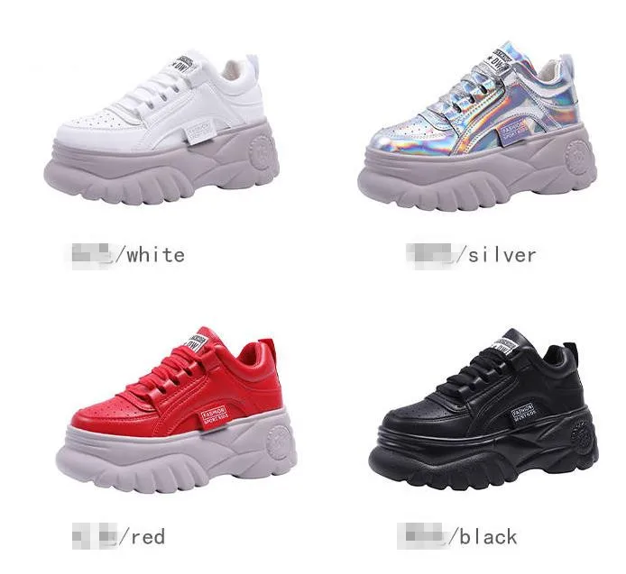 New Women casual shoes Thick bottom Sneakers Fashion Vulcanize Shoes Woman Leather Platform Shoes Women Chaussure Femme