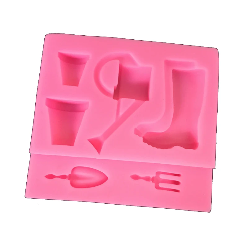 

Watering Pot Flower Garden Fondant Cooking Tool Silicone Fondant Paste Mold Cake Decorating Polymer Clay Candy Fimo Sculpey