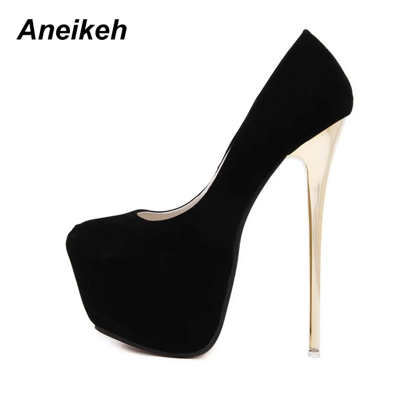 Aneikeh zapatos de tacón muy alto para mujer, calzado Sexy para boda,  fetiche, conciso, para Stripper, aterciopelado, talla 16 cm 44 45|pumps 16  cm|women pumpssexy pumps - AliExpress