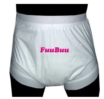 FuuBuu2208-WHITE-XXL широкие эластичные штаны/подгузники для взрослых/штаны для недержания/подгузники с карманами/подгузники, atmungsaktive