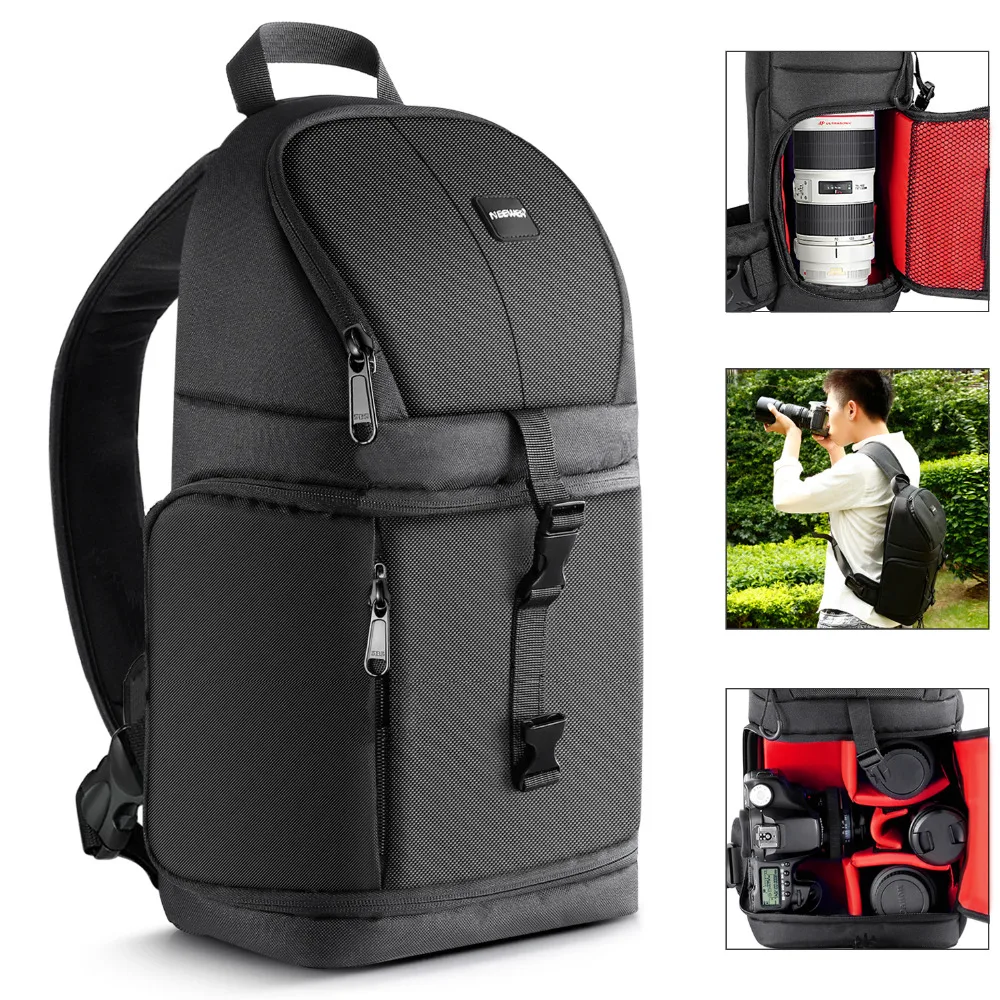 Neewer Professional Camera Storage Sling Bag Waterproof Shockproof Tearproof Partition Protection Case for Canon Nikon Sony DSLR