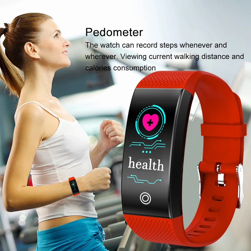 

LIGE Women Bracelet IP68 Waterproof Watch Blood Pressure Heart Rate Monitor Multiple Sport Mode Smart Watch Men For Android ios