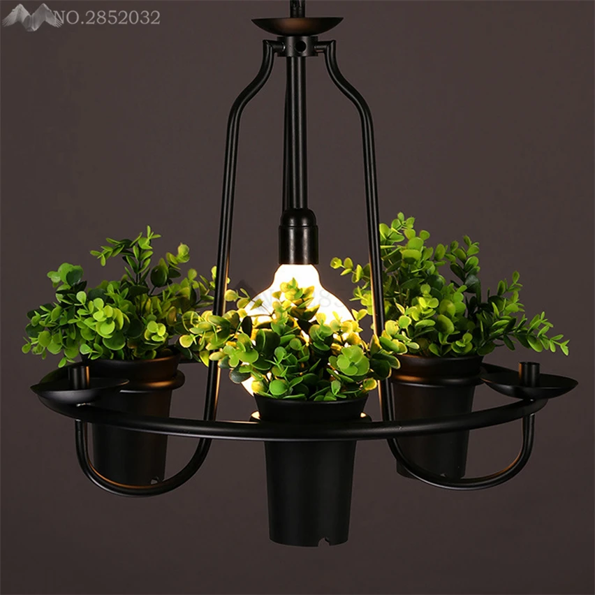 JW LED Hanging Gardens Babylon Plants Lamp Pots Potted Nordic Creative