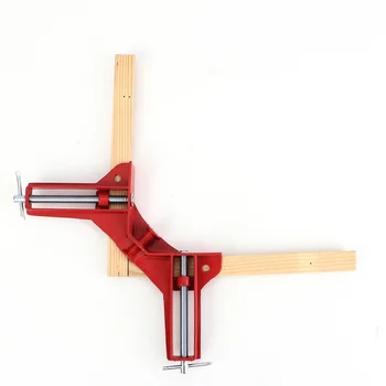 

TOP 4pcs 75mm Mitre Corner Clamps Picture Frame Holder Woodwork Right Angle Red