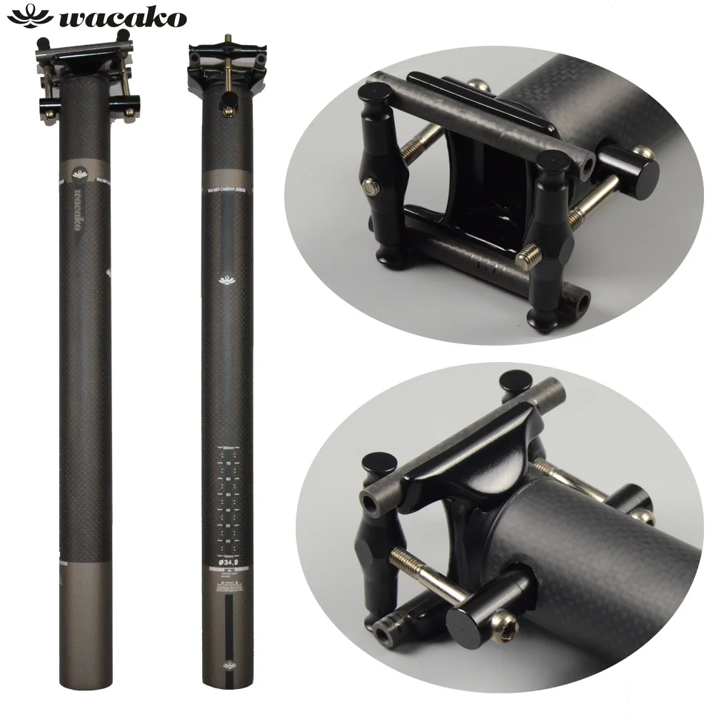 

wacako Super light Full Carbon Seatpost Bicycle Seat Post MTB Road Bike Seatpost 33.9 34.9 *400mm Bicycle Parts