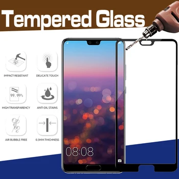 

1000pcs 9H Hardness 3D Curved Full Cover Tempered Glass For Huawei P20 Pro Lite Anti-Scratch Screen Protector HD Protective Film