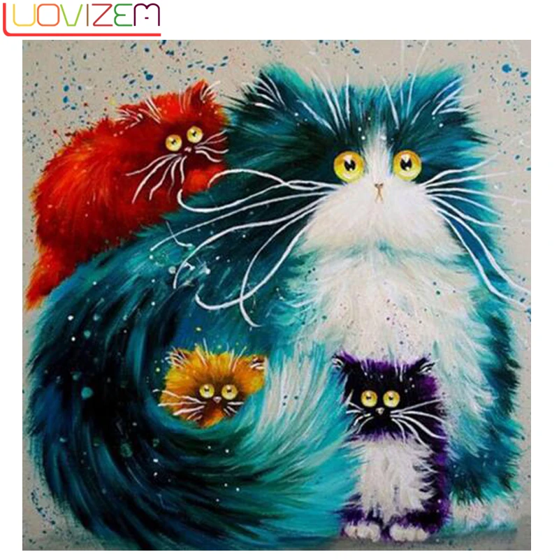 

Diamond Embroidery 5D Diy Diamond Painting 3D Diamond Painting Animal Pattern Home Decor LUOVIZEM L104