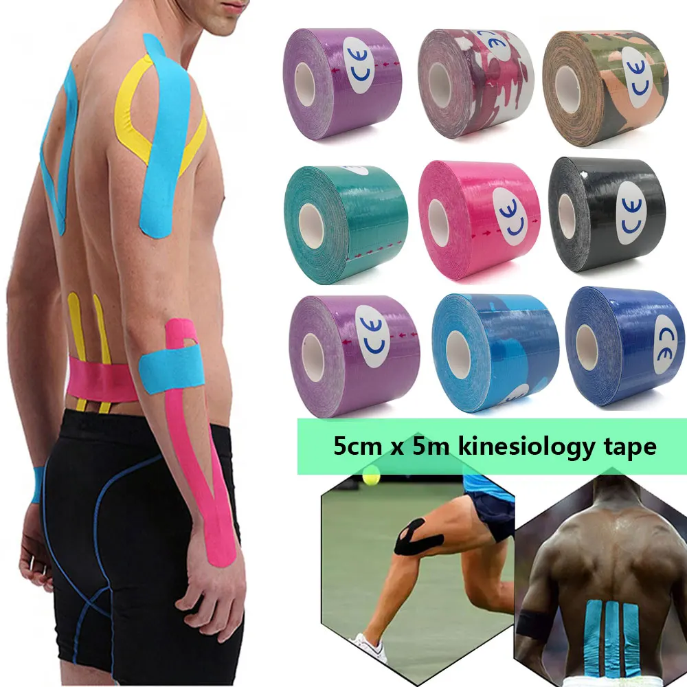 ISPORT KINESIOLOGY GYM SPORTS PHYSIO MUSCLE INJURY TAPING TAPE SUPPORT 5M X 5CM 