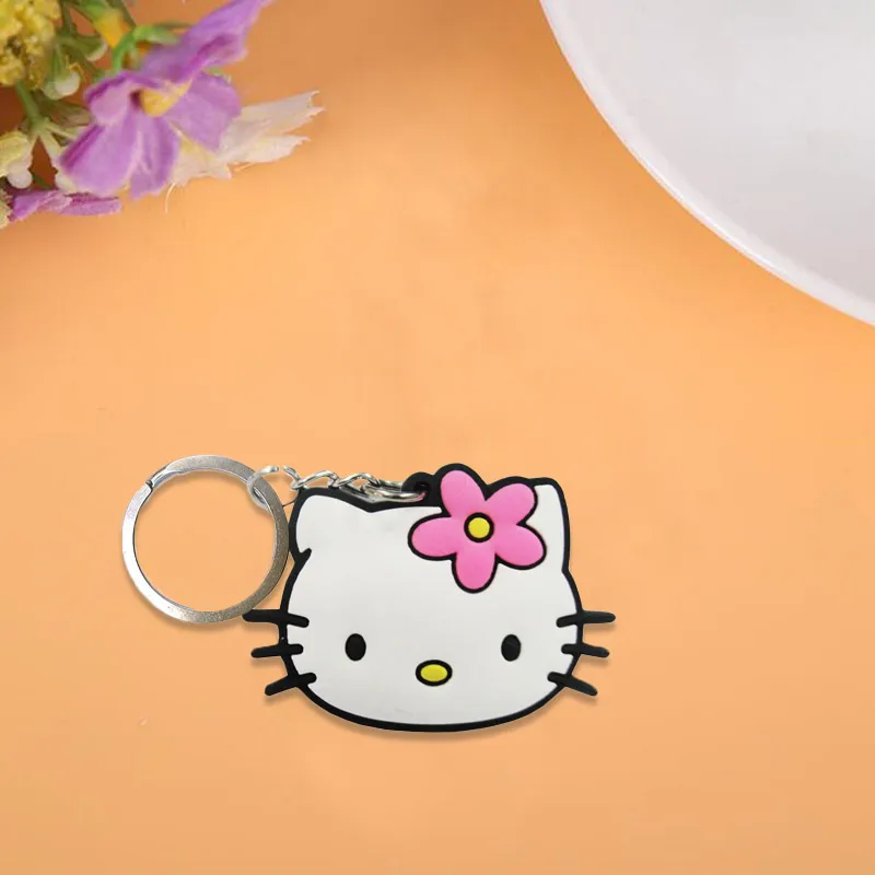 1 шт. hello kitty миленький мультяшный брелок Подарочный Брелок для ключей для женщин девочек сумка Подвеска ПВХ фигура Подвески брелки ювелирные изделия porte clef