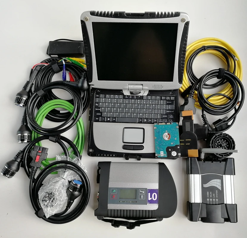 

MB Star C4 and wifi Icom Next for BMW 2 Software in 1TB New HDD on Used Toughbook CF-19 4G Ready to use for Auto Diagnosis Tools