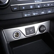 AX автомобильный Стайлинг хромированная центральная консоль прикуриватель панель крышка рамка гарнир литье для hyundai Tucson