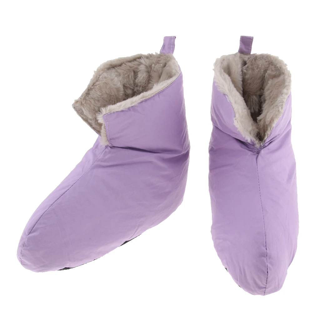 Soft Duck Down Slippers Winter Warm Camping Tent Foot Booties for Men Women Footwear