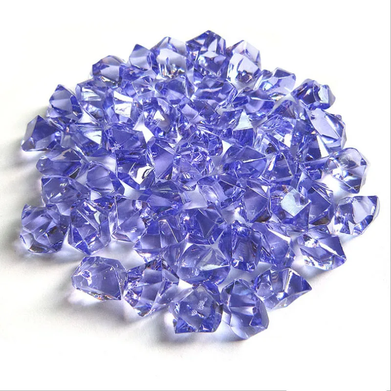 

120pcs Lce Block Simulation Transparent Coloured Crystal Crushed Plastic Stone PhoneDIY Resin Material Figurines DIY Accessories