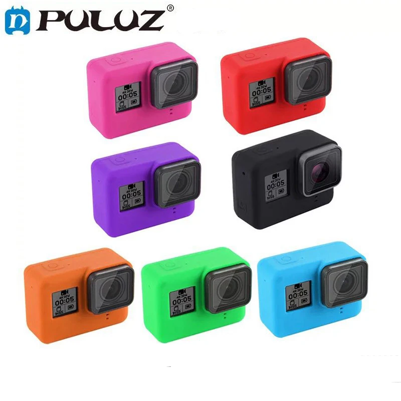

Silicone Case Skin + Lens Cap cover for Go Pro Accessories Action Camera Frame Protective Mount for GoPro Hero 7/6/5 Sports Cam