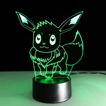 

2018 New Pokemon Toys 7 Color USB 3D Table Lamp Luminaria Led Night Light Remote Decorative lighting Mood Lamp Holiday gifts