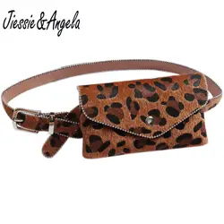 Jiessie & Angela Женская леопардовая сумка модная поясная сумка винтажная поясная сумка Женская поясная сумка подходит для Iphone plus bolosa