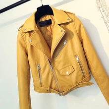 Европейский и американский стиль женские локомотивные куртки и пальто из искусственной кожи женские пальто из ПУ карамельного цвета замшевая куртка C485